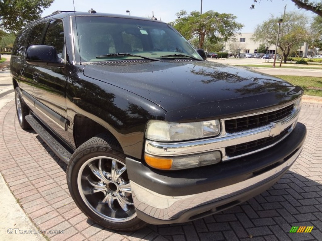 2003 Suburban 1500 LT - Black / Tan/Neutral photo #1