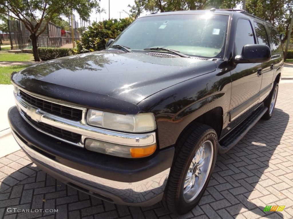 2003 Suburban 1500 LT - Black / Tan/Neutral photo #2