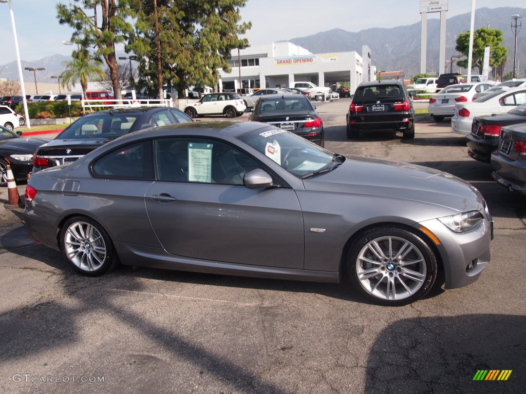 2011 3 Series 328i Coupe - Space Gray Metallic / Black photo #3