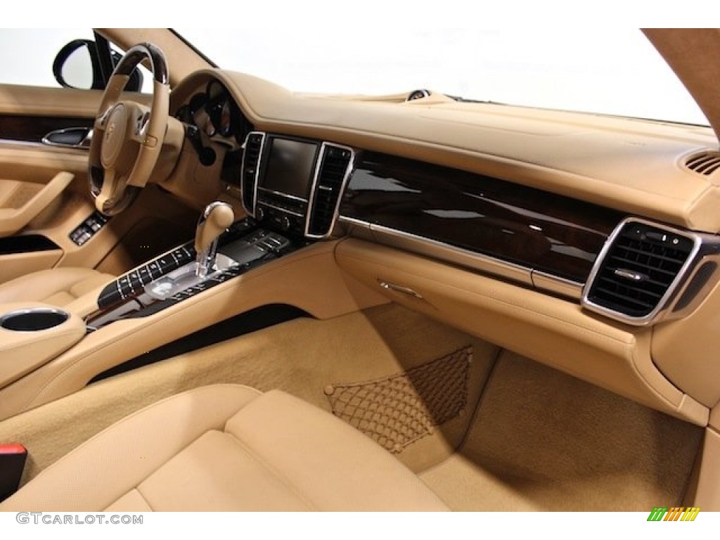 2010 Porsche Panamera Turbo Luxor Beige Dashboard Photo #78900290