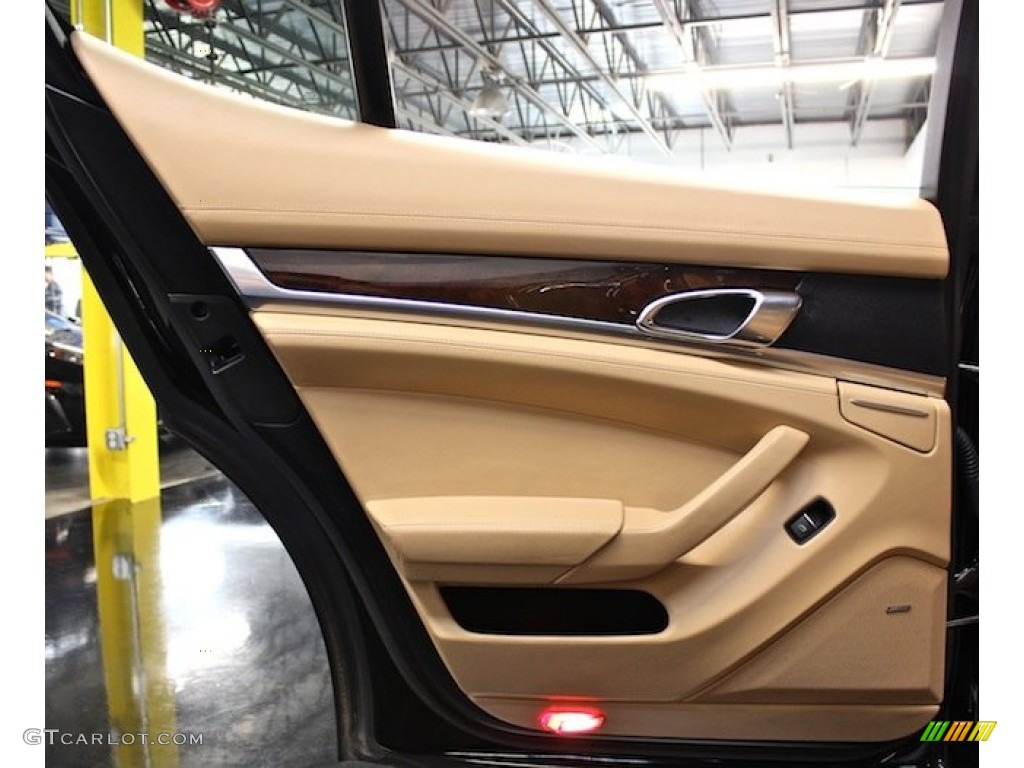 2010 Porsche Panamera Turbo Luxor Beige Door Panel Photo #78900558