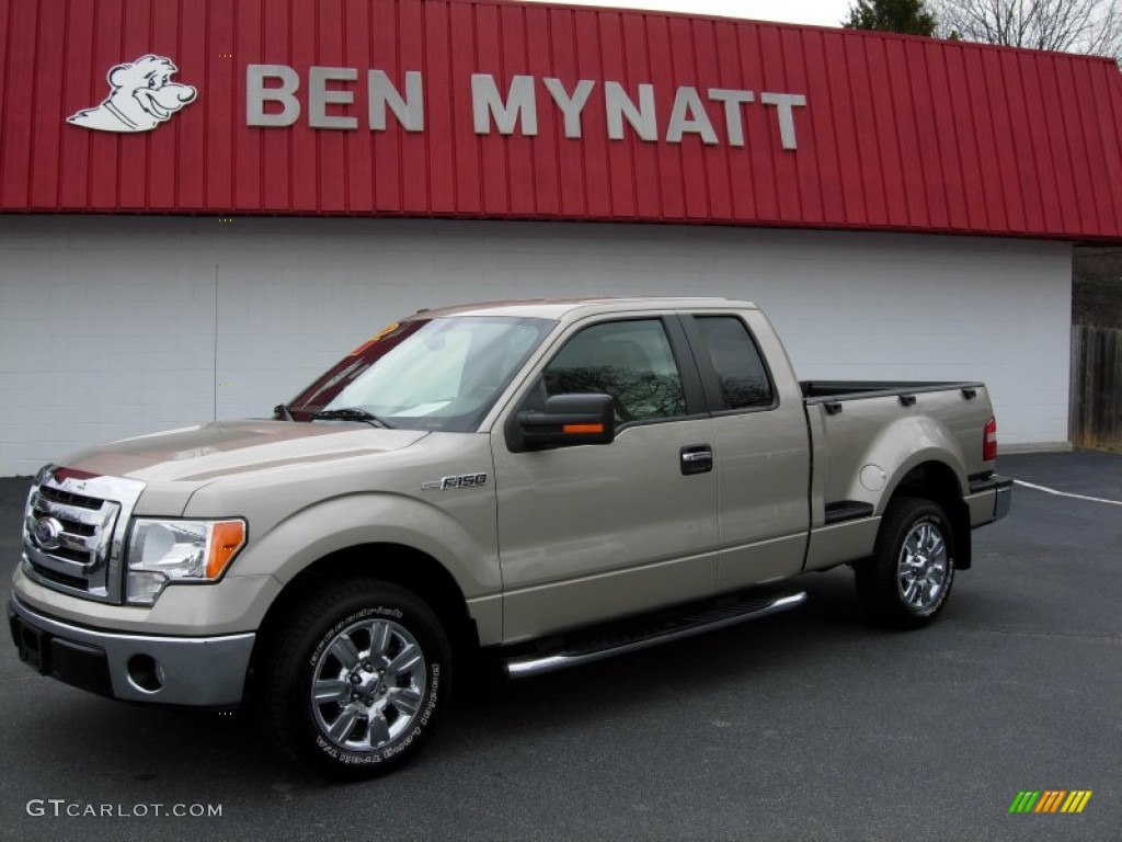 2009 F150 XLT SuperCab - Amber Gold Metallic / Camel/Tan photo #1