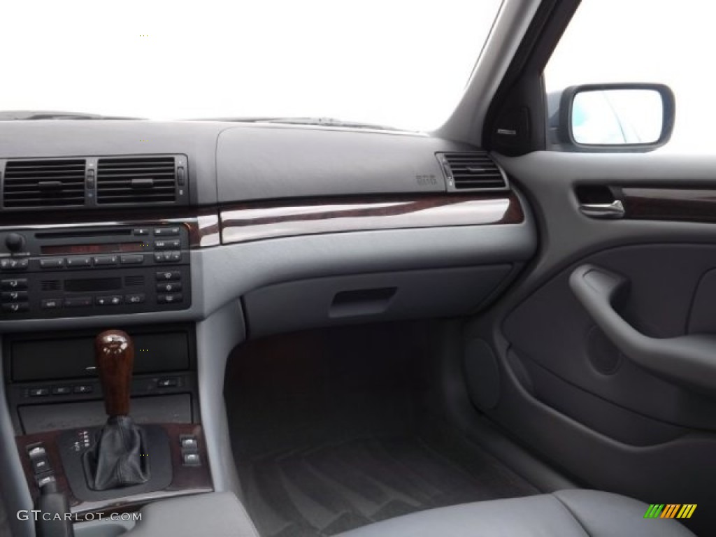 2001 3 Series 330i Sedan - Steel Blue Metallic / Grey photo #8