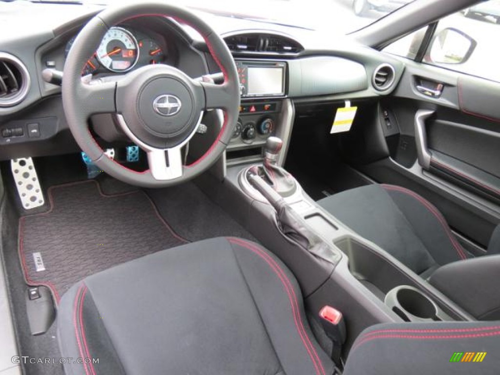 Black/Red Accents Interior 2013 Scion FR-S Sport Coupe Photo #78905443