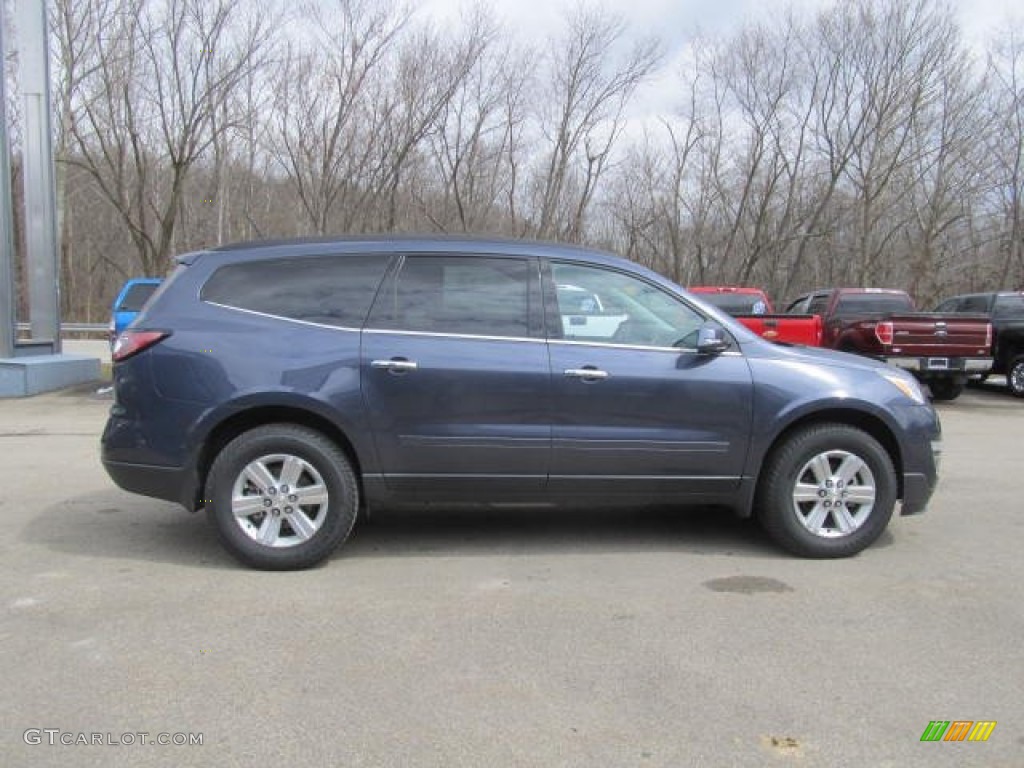 2013 Traverse LT AWD - Atlantis Blue Metallic / Ebony photo #8