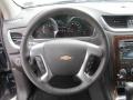 Ebony 2013 Chevrolet Traverse LT AWD Steering Wheel