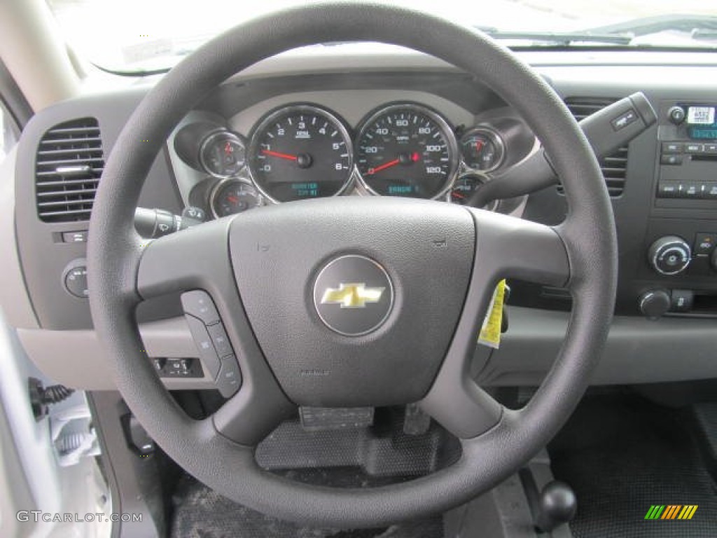 2013 Chevrolet Silverado 2500HD Work Truck Regular Cab 4x4 Dark Titanium Steering Wheel Photo #78907005