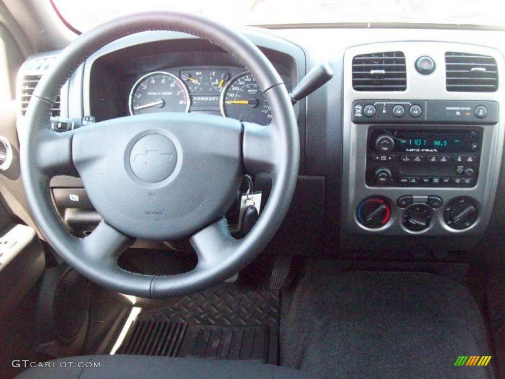 2012 Chevrolet Colorado LT Crew Cab 4x4 Ebony Steering Wheel Photo #78909909