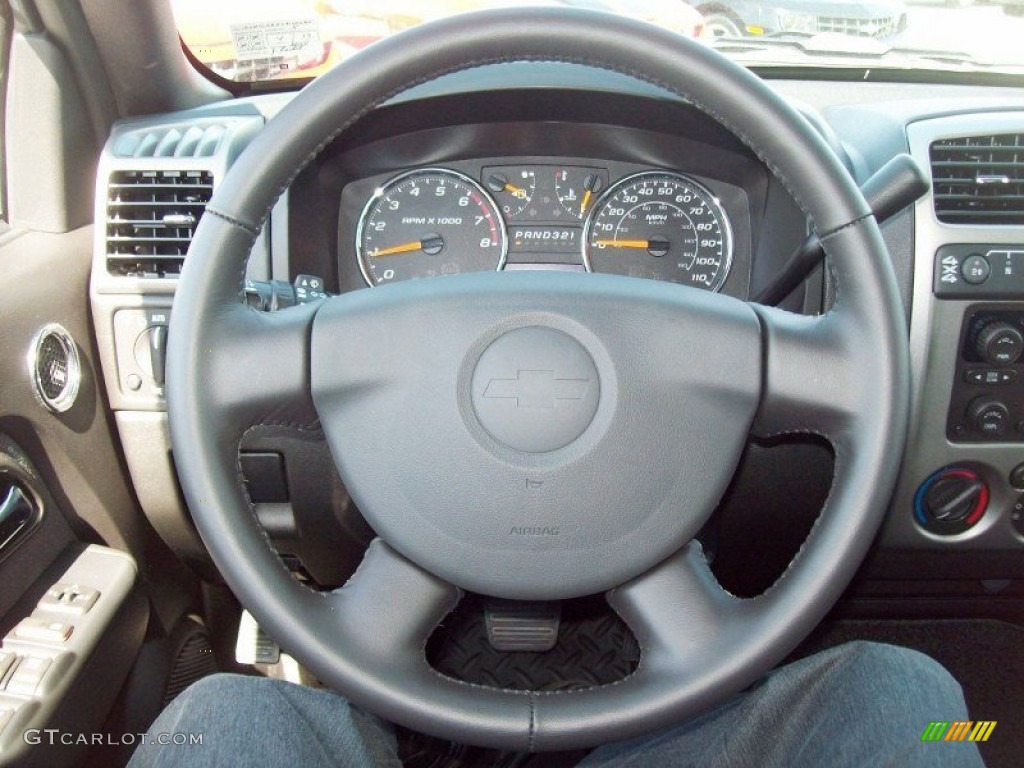 2012 Chevrolet Colorado LT Crew Cab 4x4 Ebony Steering Wheel Photo #78910203