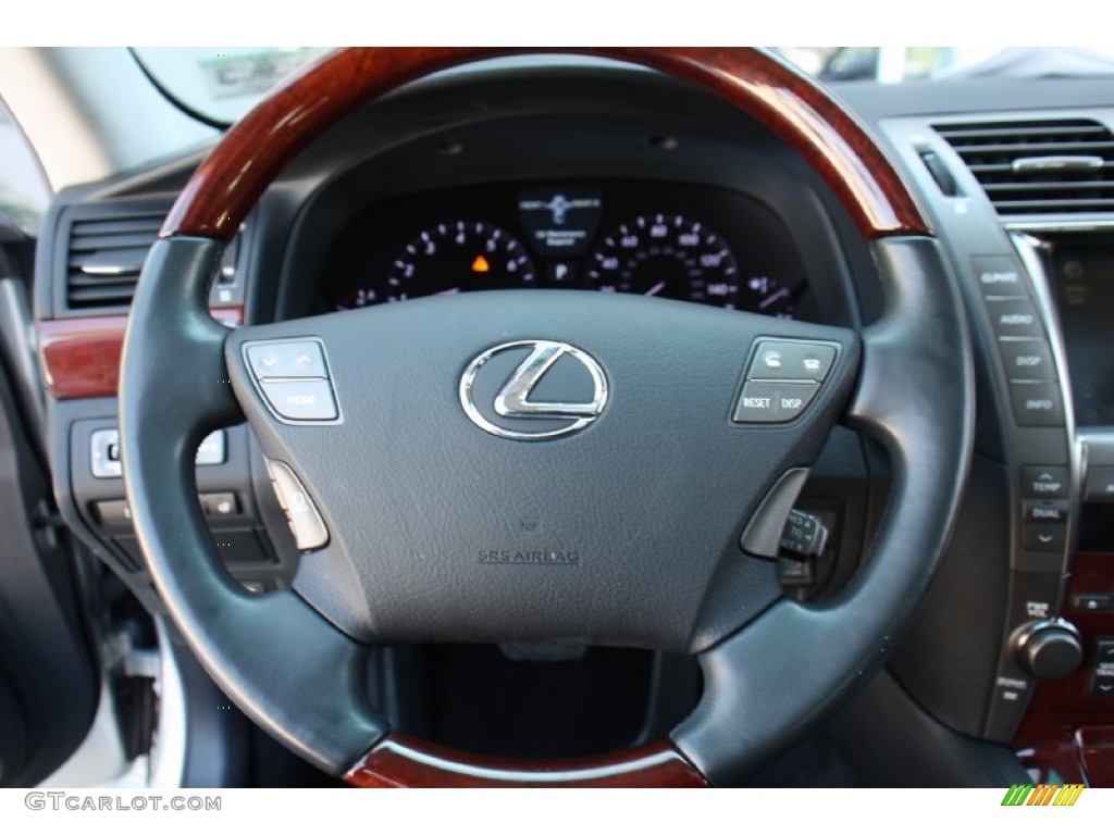 2007 Lexus LS 460 Black Steering Wheel Photo #78914235