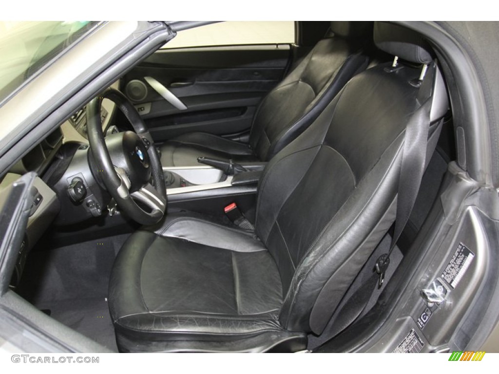 Black Interior 2004 BMW Z4 2.5i Roadster Photo #78917370