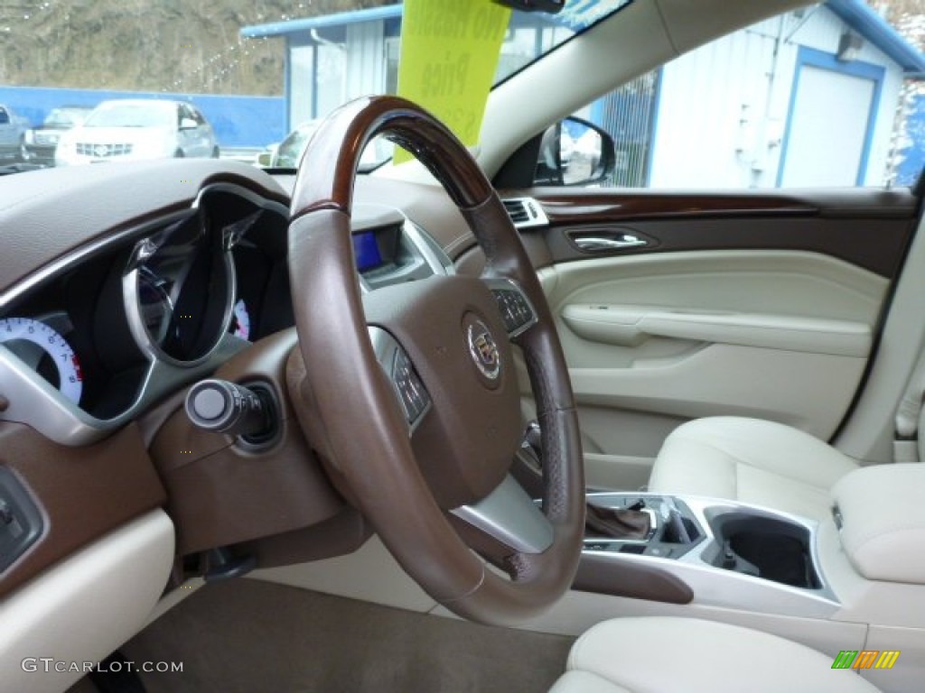 2011 Cadillac SRX 4 V6 AWD Shale/Brownstone Steering Wheel Photo #78921912
