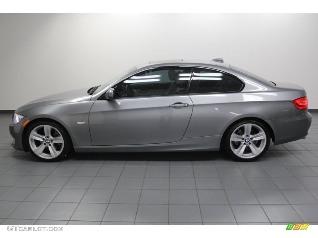 2011 3 Series 328i Coupe - Space Gray Metallic / Oyster/Black Dakota Leather photo #2