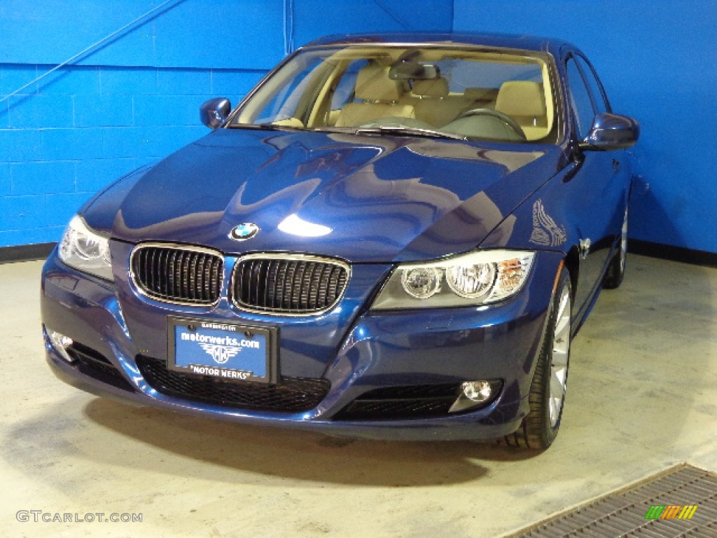 2011 3 Series 328i xDrive Sedan - Deep Sea Blue Metallic / Beige Dakota Leather photo #3