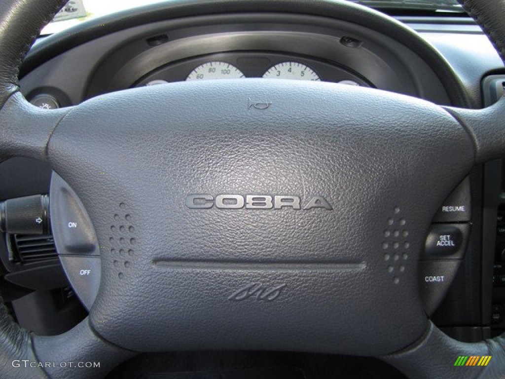 2003 Ford Mustang Cobra Coupe Dark Charcoal/Medium Parchment Steering Wheel Photo #78926315