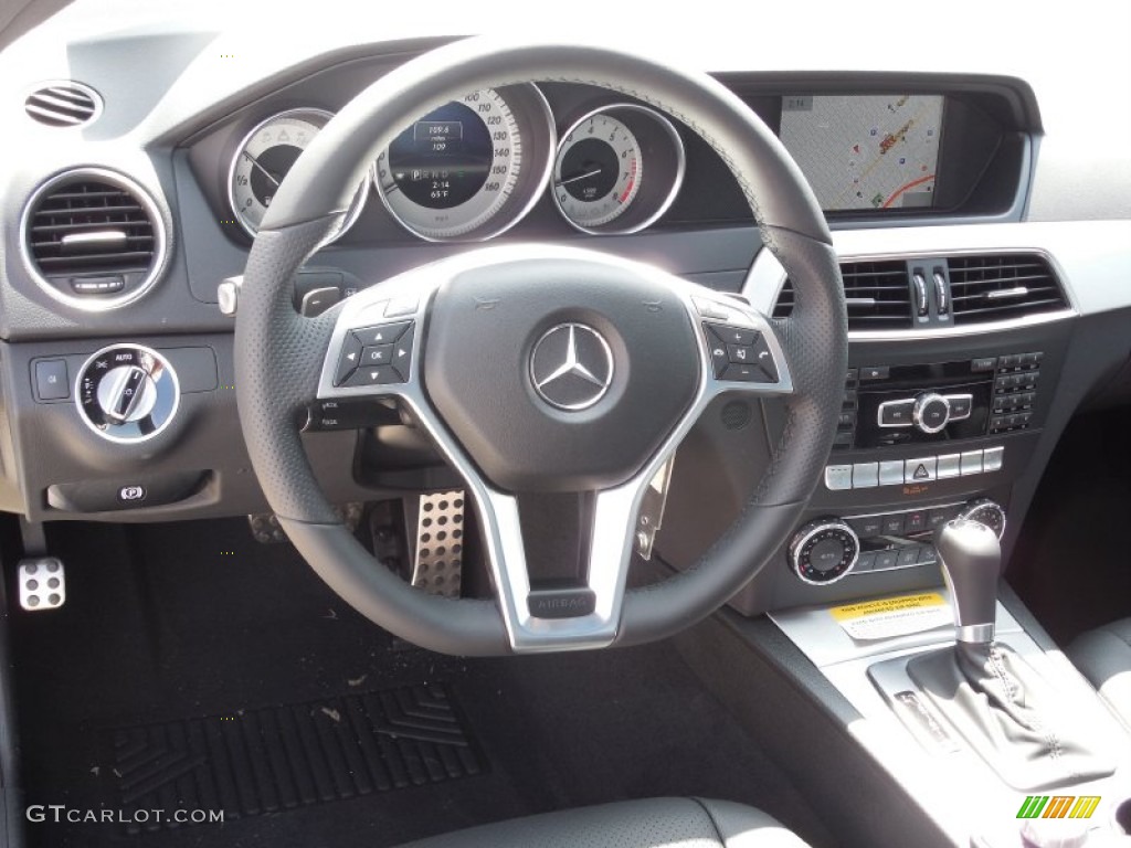2013 Mercedes-Benz C 250 Coupe Black Steering Wheel Photo #78926439