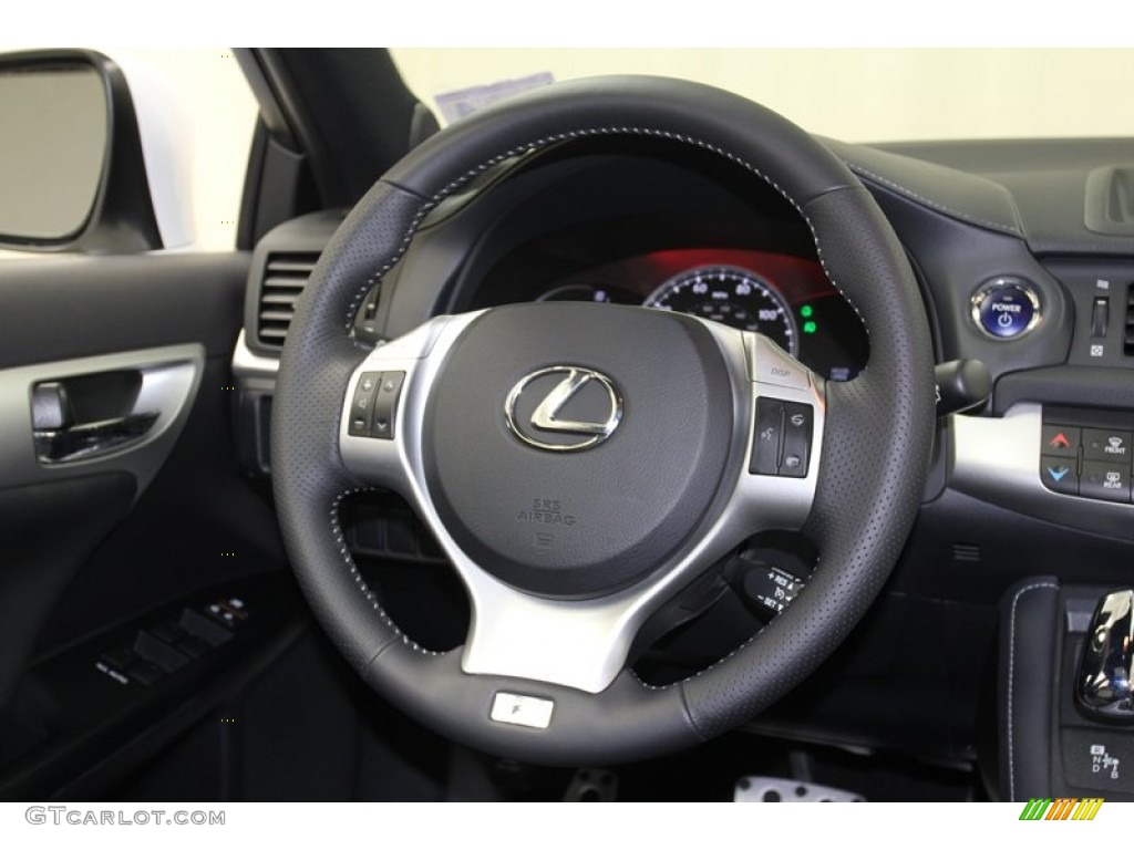 2012 Lexus CT F Sport Special Edition Hybrid Black Steering Wheel Photo #78927285