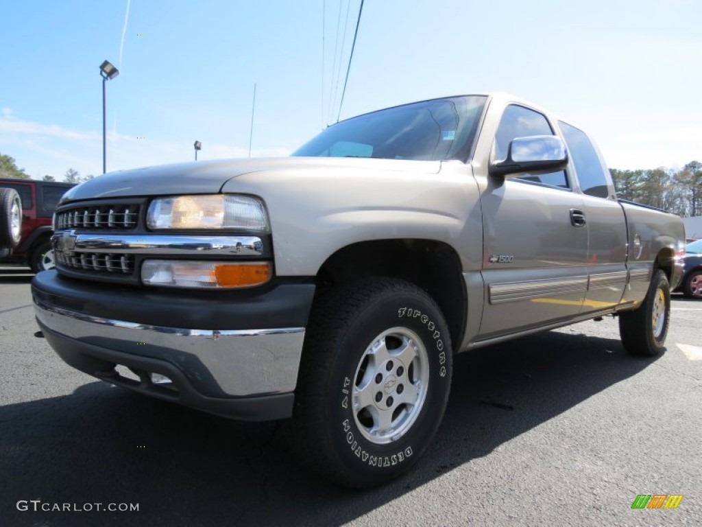 1999 Silverado 1500 LS Extended Cab 4x4 - Light Pewter Metallic / Medium Oak photo #3