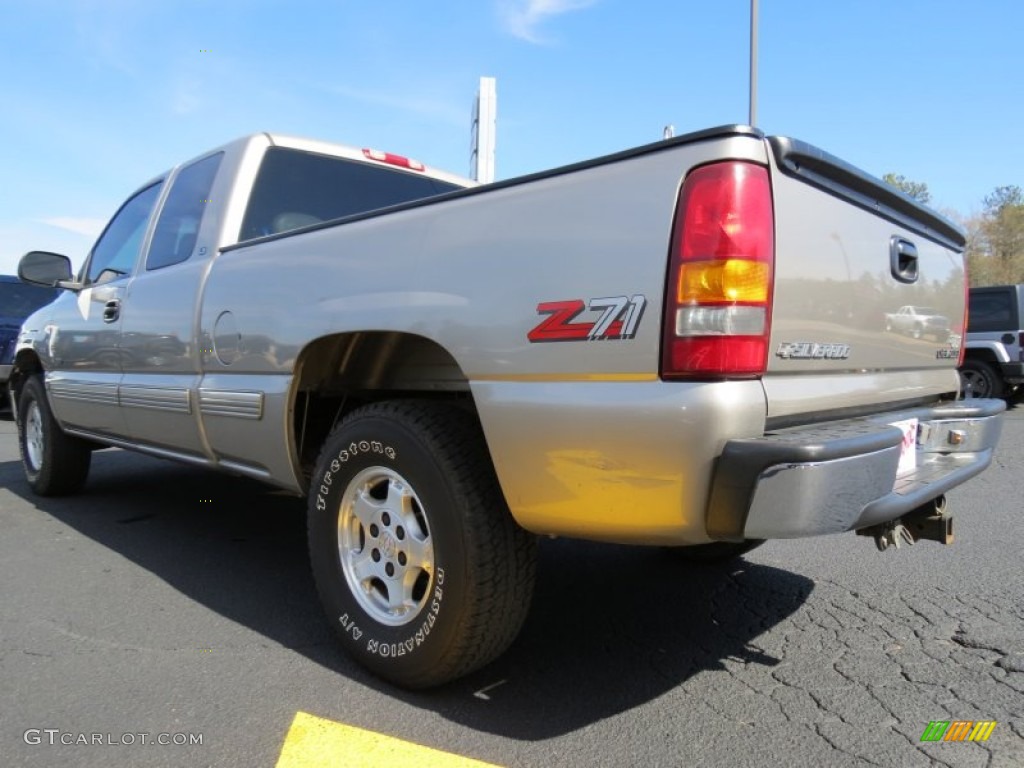 1999 Silverado 1500 LS Extended Cab 4x4 - Light Pewter Metallic / Medium Oak photo #5