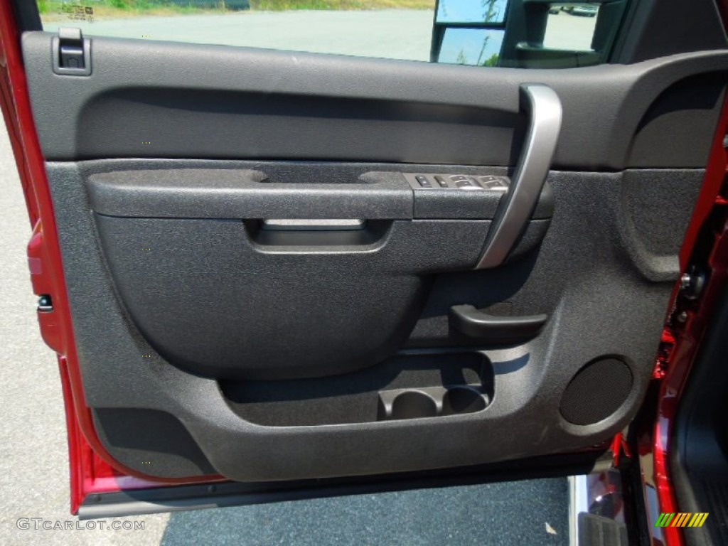 2013 Chevrolet Silverado 2500HD LT Extended Cab 4x4 Ebony Door Panel Photo #78928019