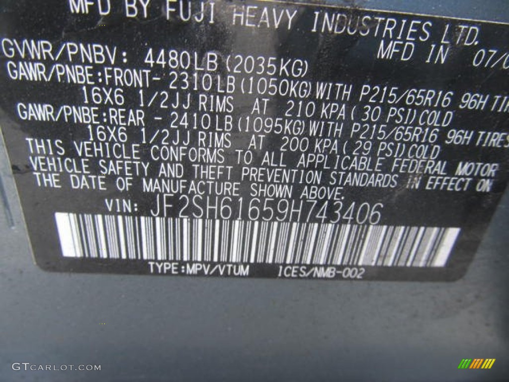 2009 Forester 2.5 X - Sage Green Metallic / Platinum photo #9