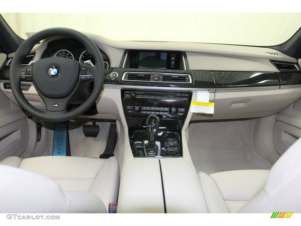 2013 BMW 7 Series 750Li Sedan Oyster Dashboard Photo #78929283