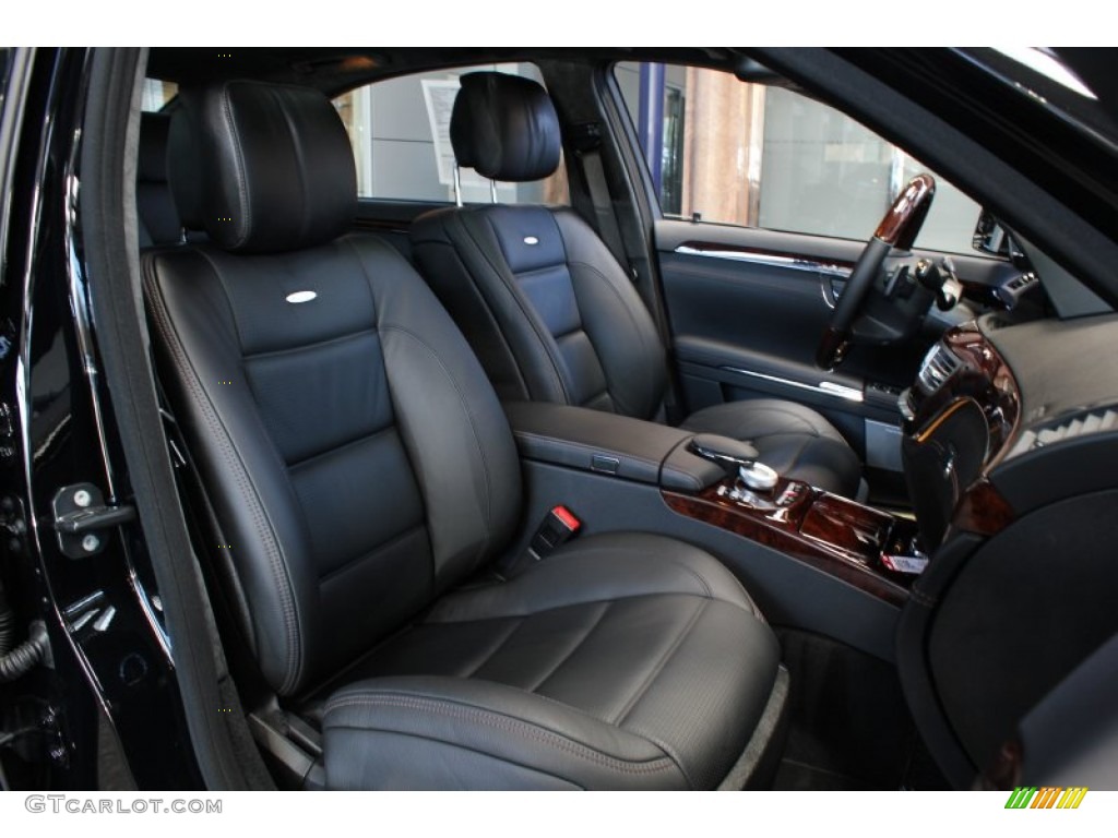 AMG Black Interior 2012 Mercedes-Benz S 63 AMG Sedan Photo #78930238