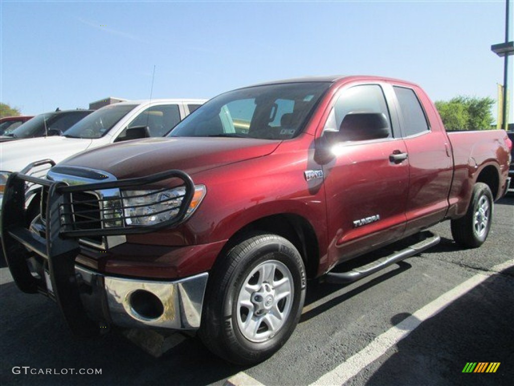 2008 Tundra Double Cab - Salsa Red Pearl / Beige photo #5