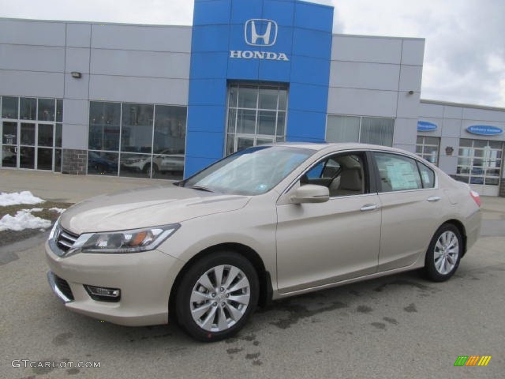 2013 Accord EX-L Sedan - Champagne Frost Pearl / Ivory photo #1