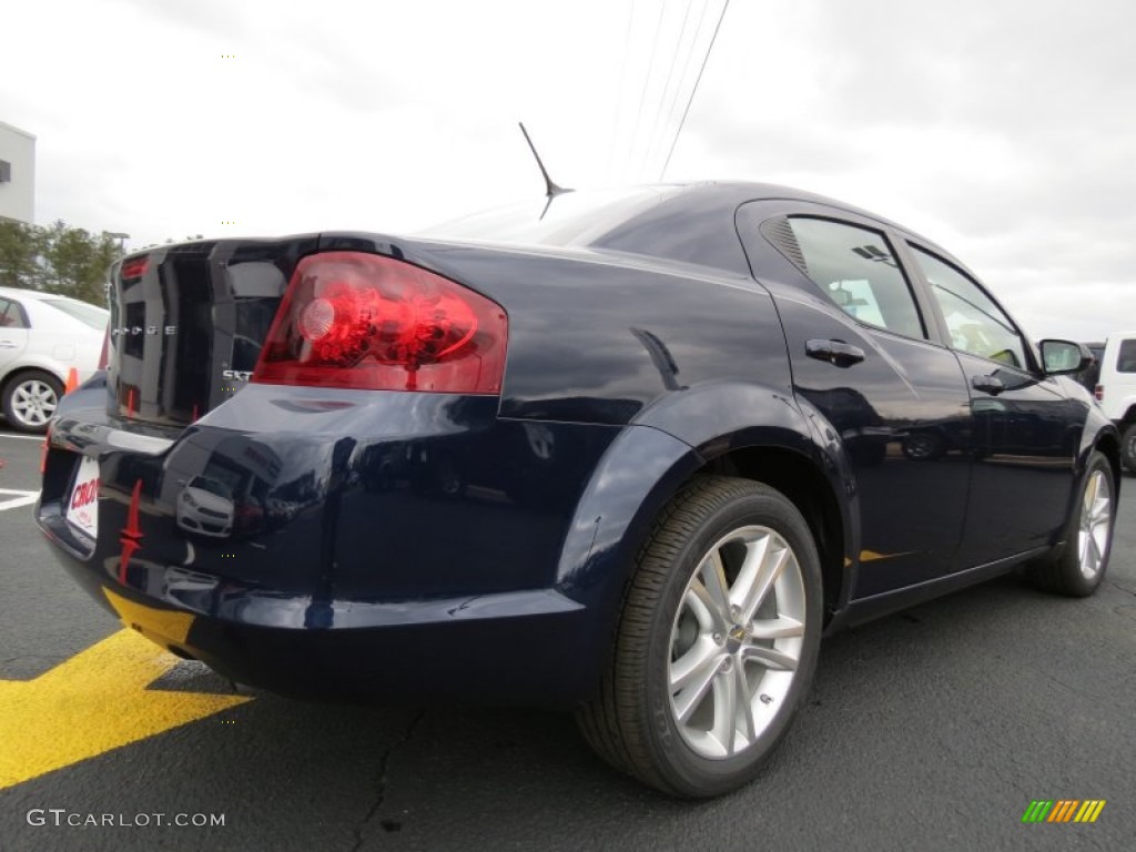 2013 Avenger SXT - True Blue Pearl / Black photo #7