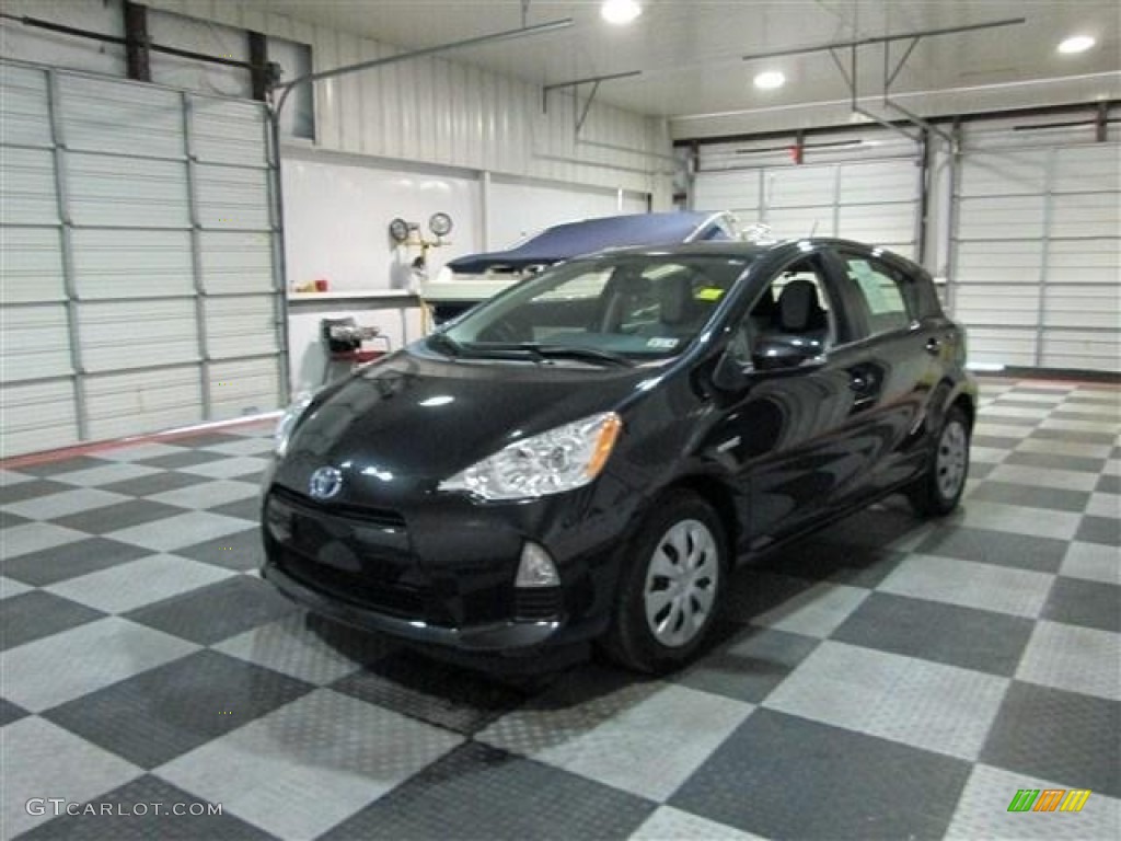 2012 Prius c Hybrid One - Black Sand Pearl / Gray photo #3