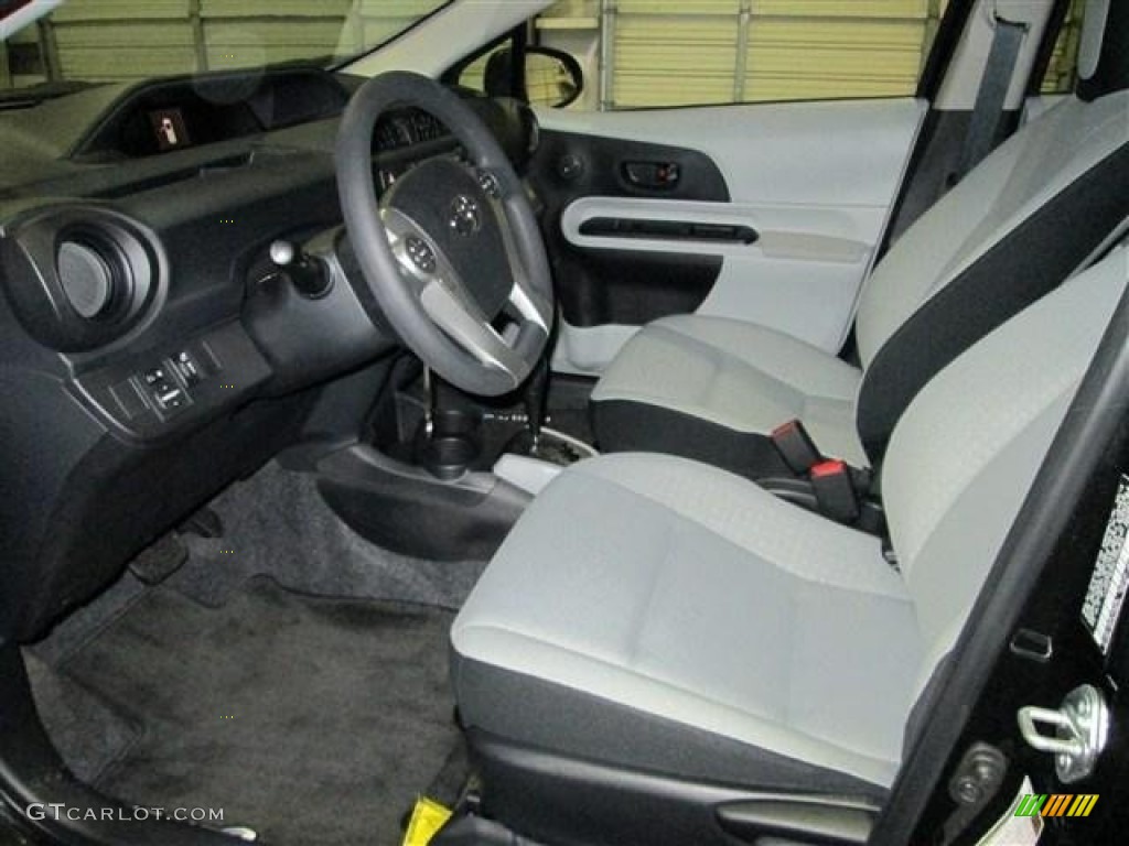 2012 Prius c Hybrid One - Black Sand Pearl / Gray photo #10