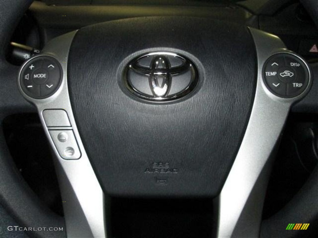 2012 Prius c Hybrid One - Black Sand Pearl / Gray photo #15