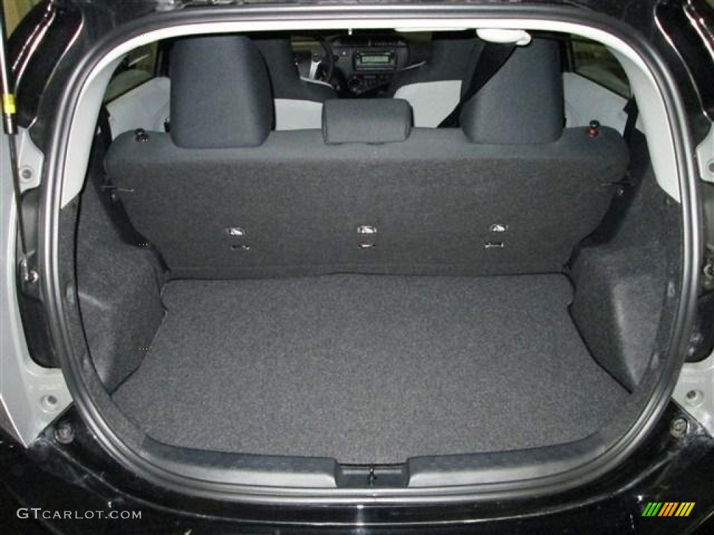 2012 Prius c Hybrid One - Black Sand Pearl / Gray photo #21