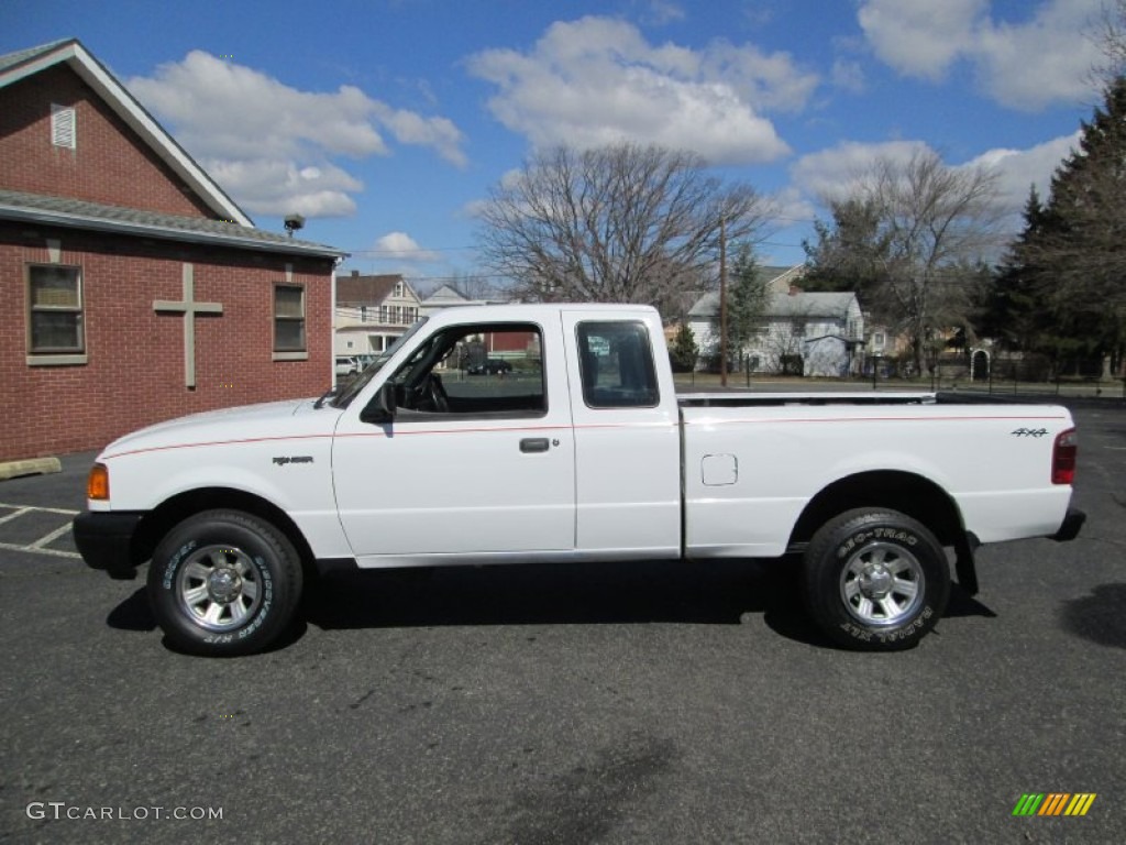 2003 Ranger XLT SuperCab 4x4 - Oxford White / Dark Graphite photo #3