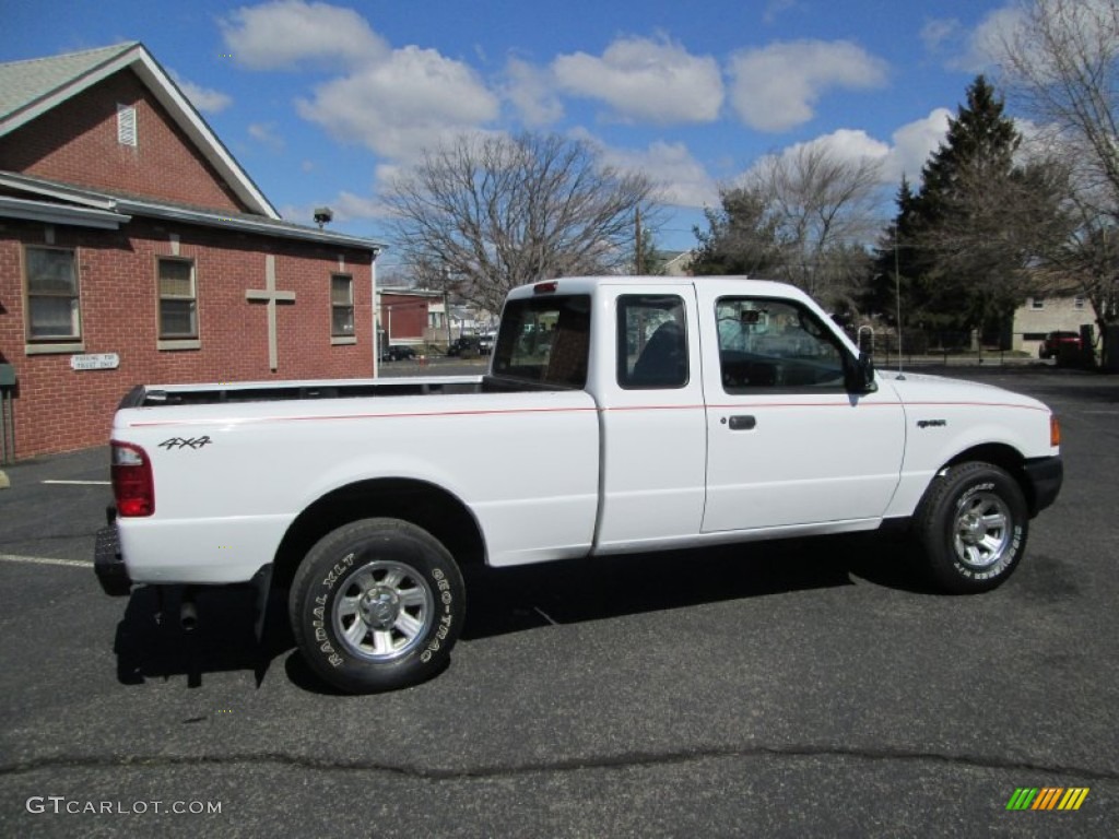 2003 Ranger XLT SuperCab 4x4 - Oxford White / Dark Graphite photo #10