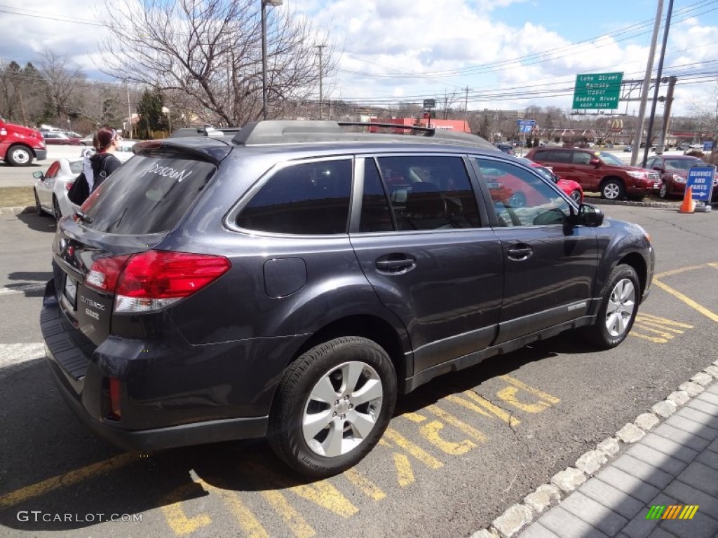 2011 Outback 2.5i Limited Wagon - Graphite Gray Metallic / Off Black photo #8