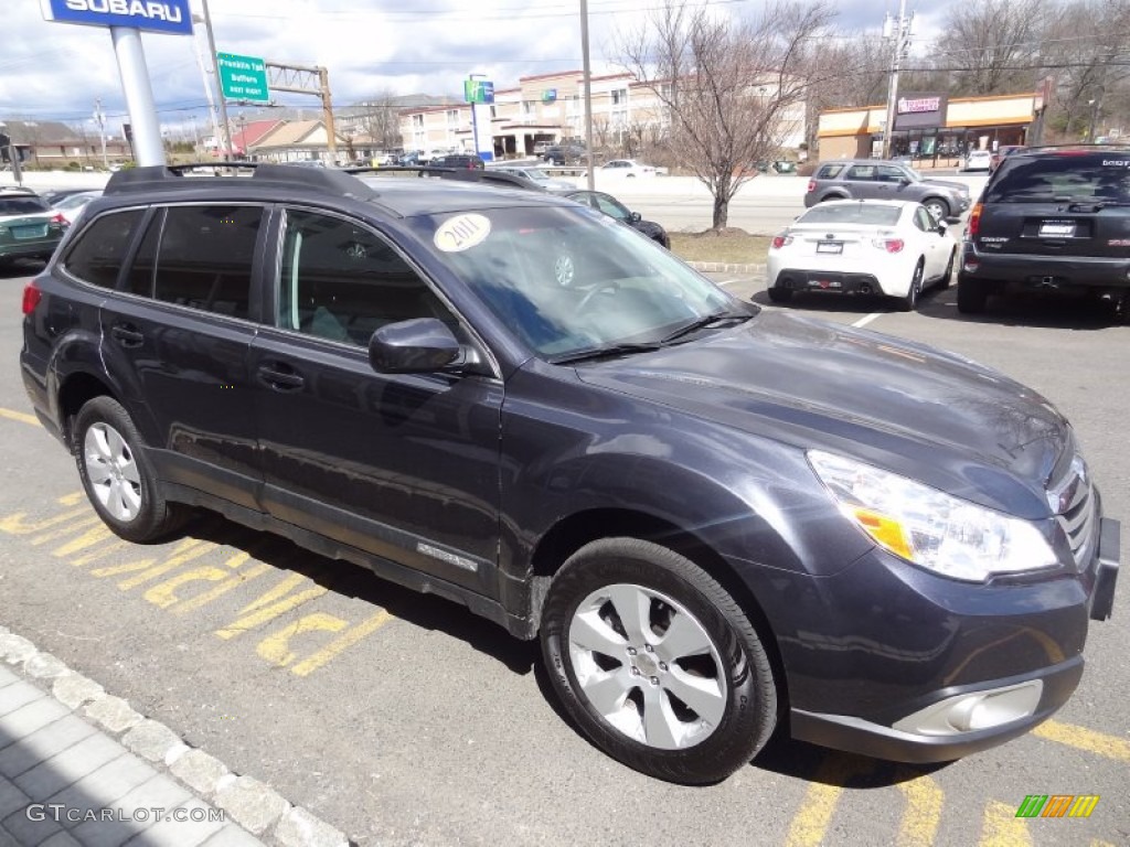 2011 Outback 2.5i Limited Wagon - Graphite Gray Metallic / Off Black photo #10