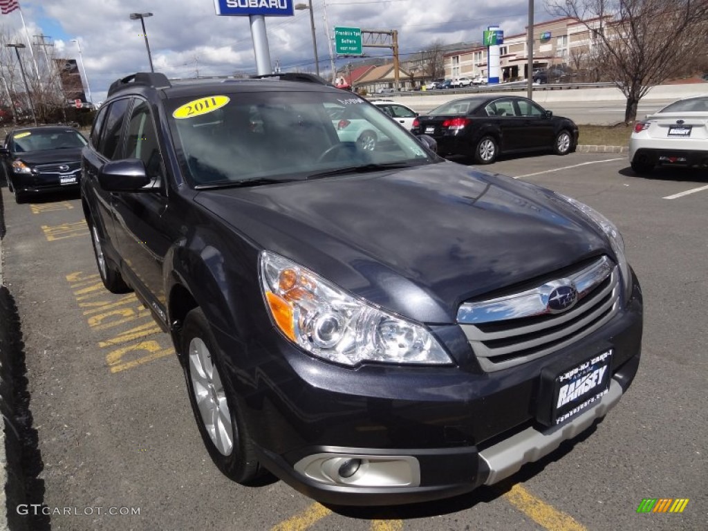 2011 Outback 2.5i Limited Wagon - Graphite Gray Metallic / Off Black photo #11