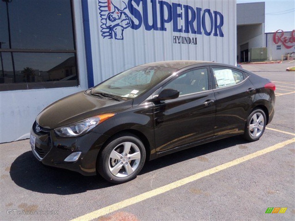 2013 Elantra GLS - Black / Beige photo #4