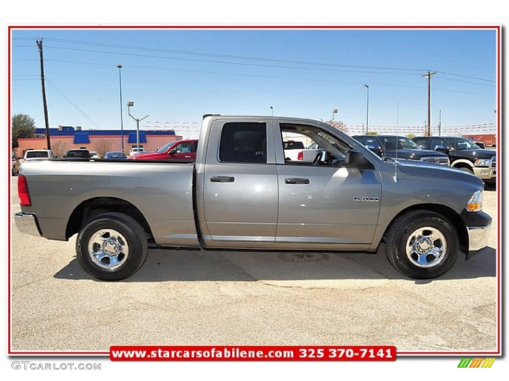 2010 Ram 1500 ST Quad Cab - Mineral Gray Metallic / Dark Slate/Medium Graystone photo #9