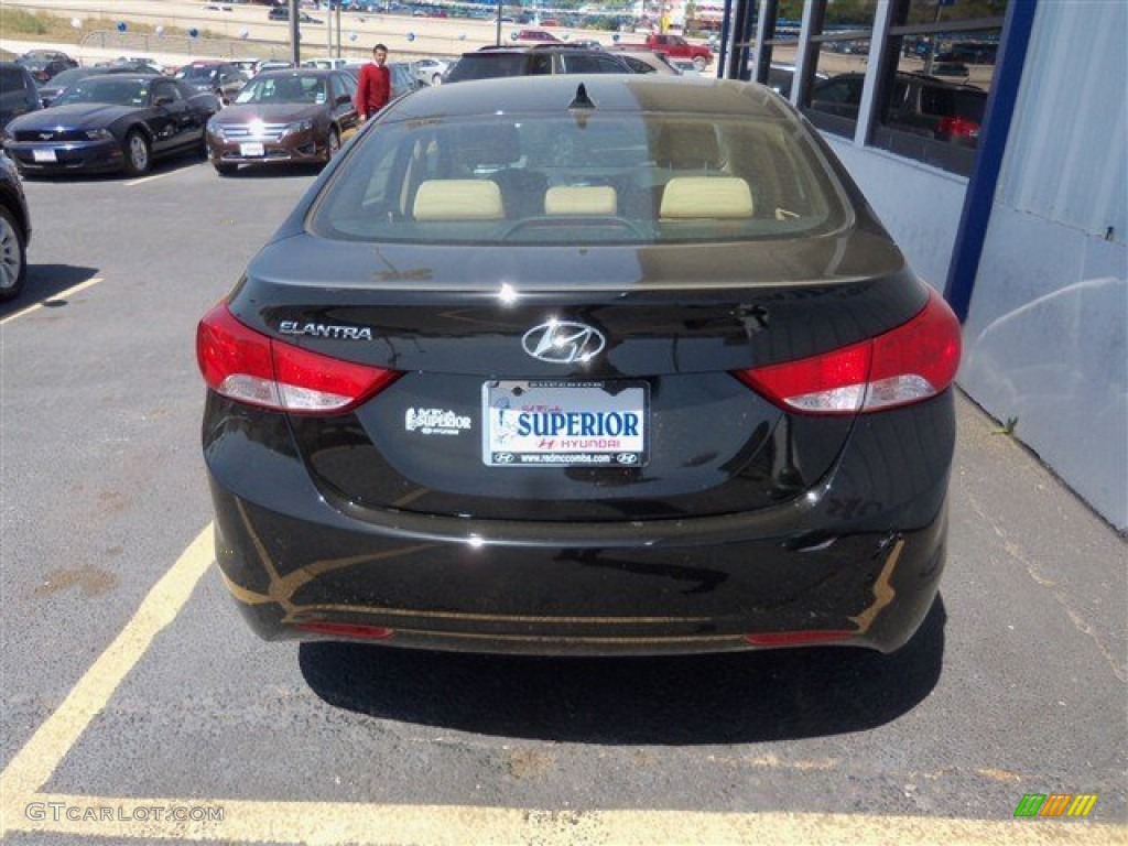 2013 Elantra GLS - Black / Beige photo #6