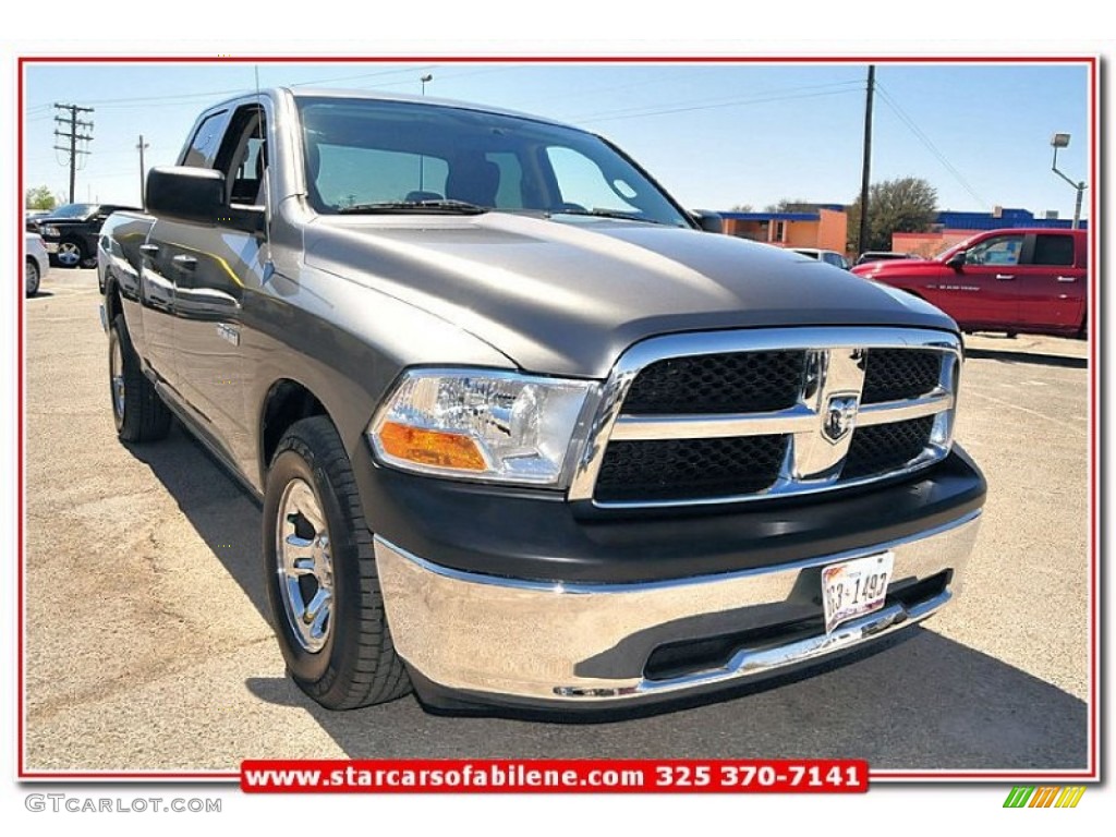 2010 Ram 1500 ST Quad Cab - Mineral Gray Metallic / Dark Slate/Medium Graystone photo #10