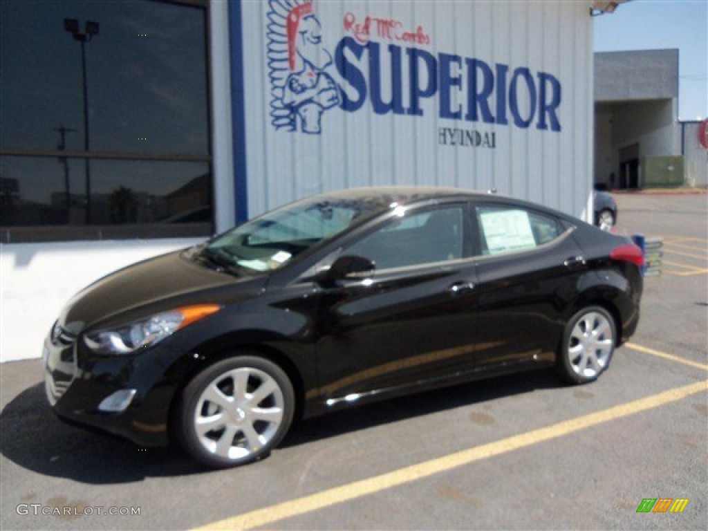2013 Elantra Limited - Black / Gray photo #4