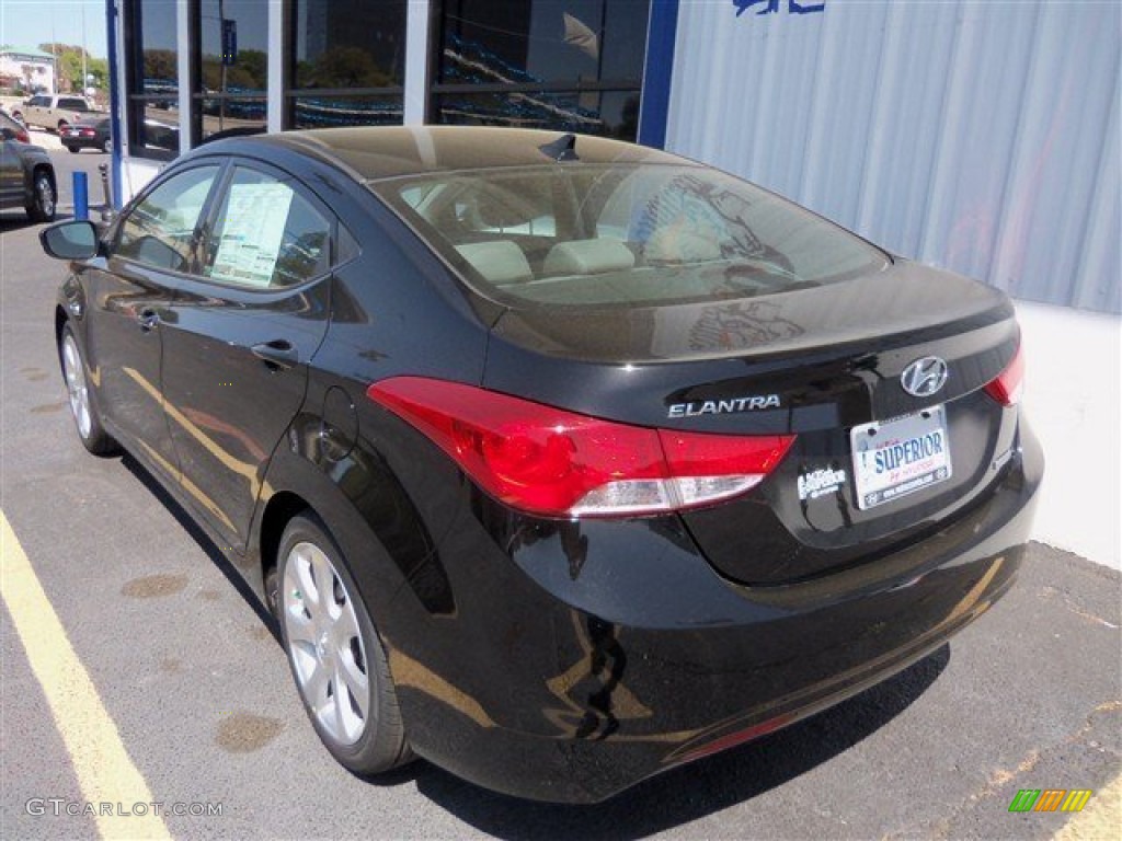 2013 Elantra Limited - Black / Gray photo #5