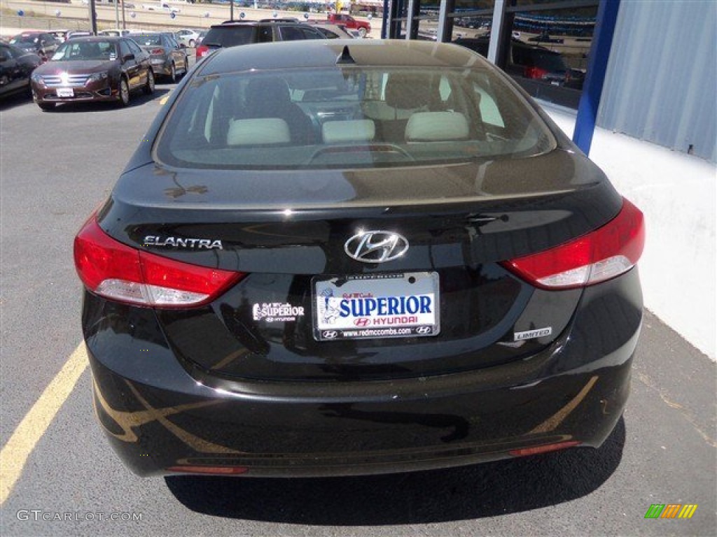 2013 Elantra Limited - Black / Gray photo #6