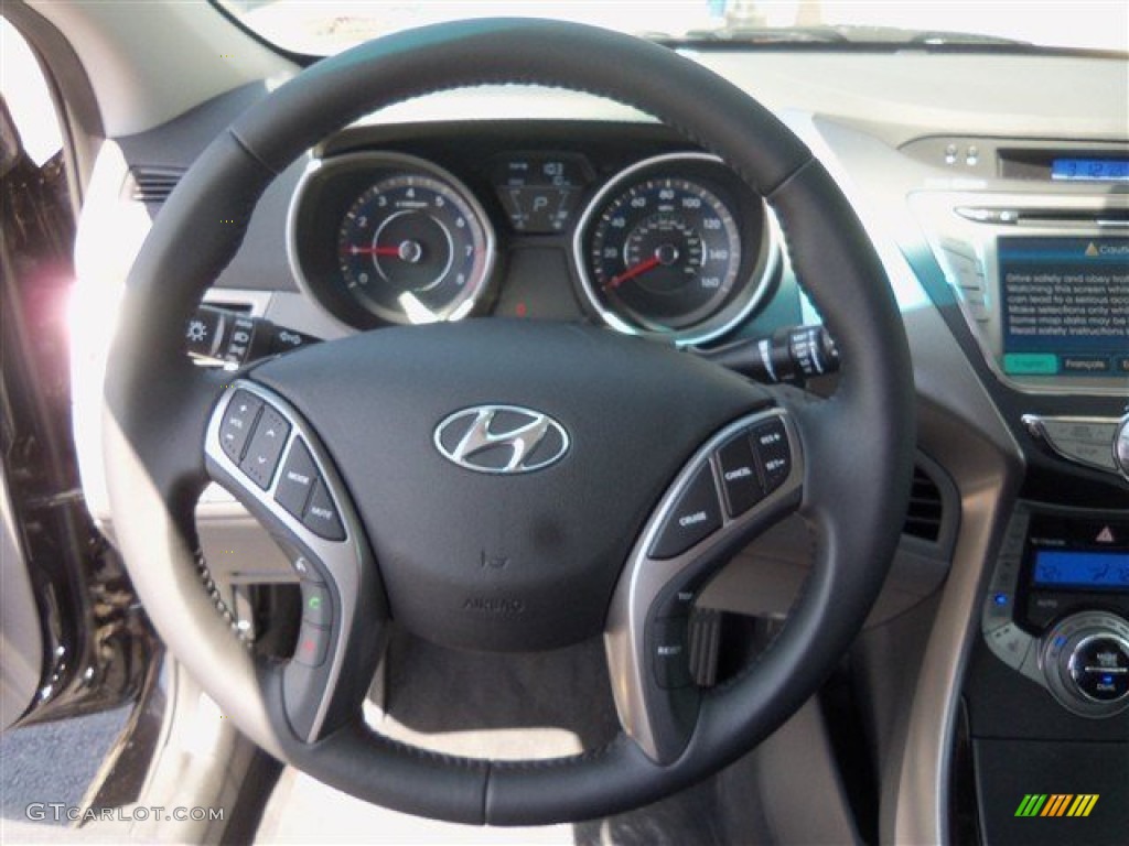 2013 Elantra Limited - Black / Gray photo #14