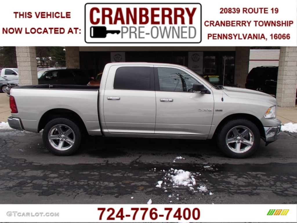 2010 Ram 1500 Big Horn Crew Cab 4x4 - Light Graystone Pearl / Light Pebble Beige/Bark Brown photo #1