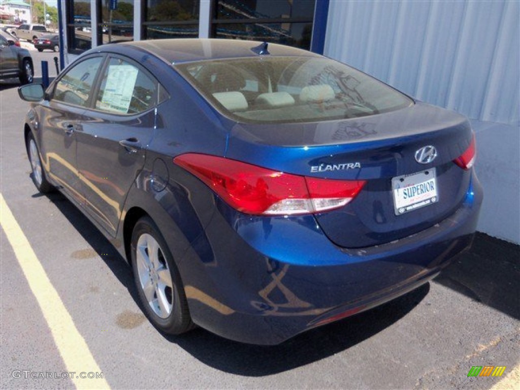 2013 Elantra GLS - Atlantic Blue / Gray photo #5