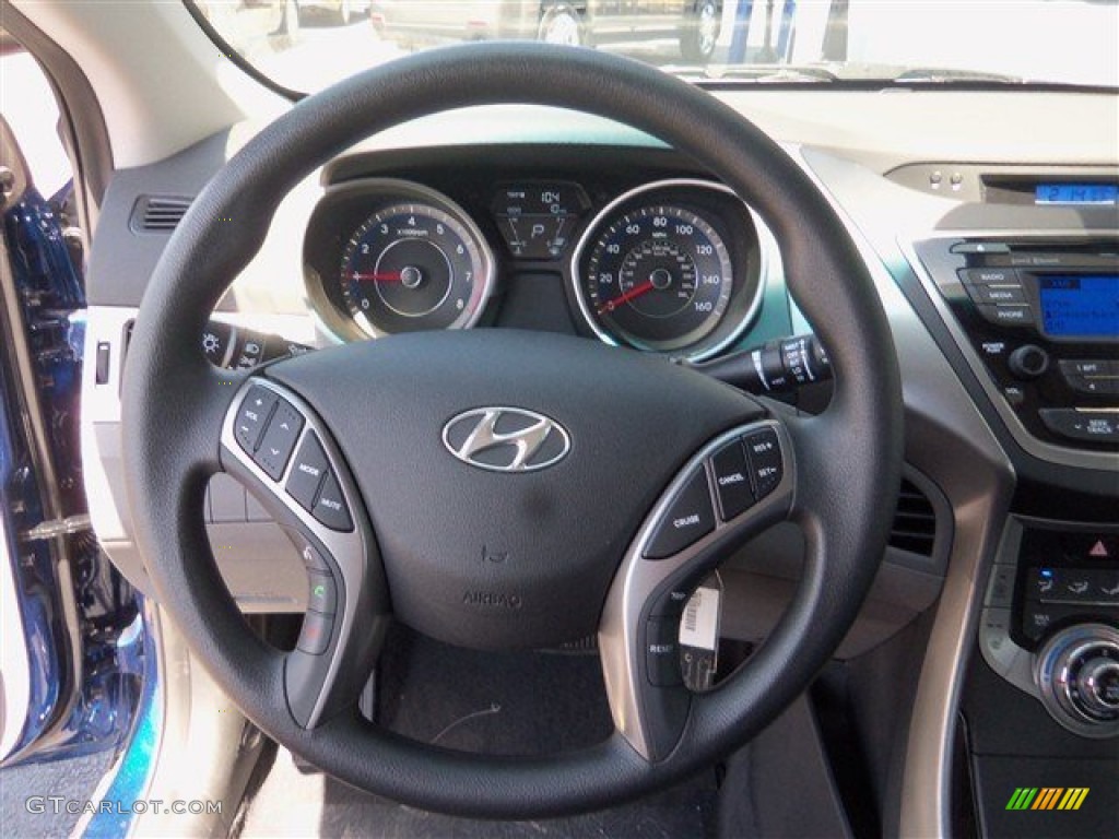 2013 Elantra GLS - Atlantic Blue / Gray photo #12